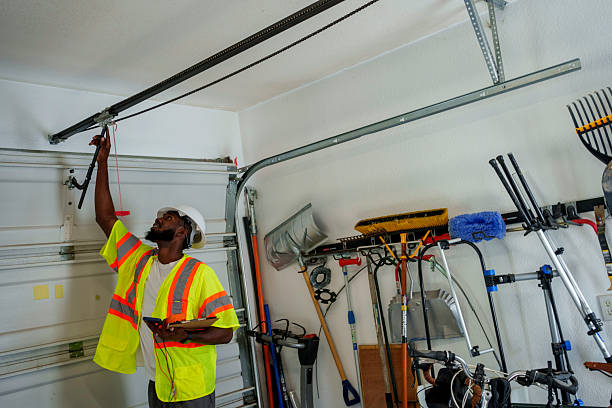 Professional Garage Door Spring Repair technician working in Adamstown, PA